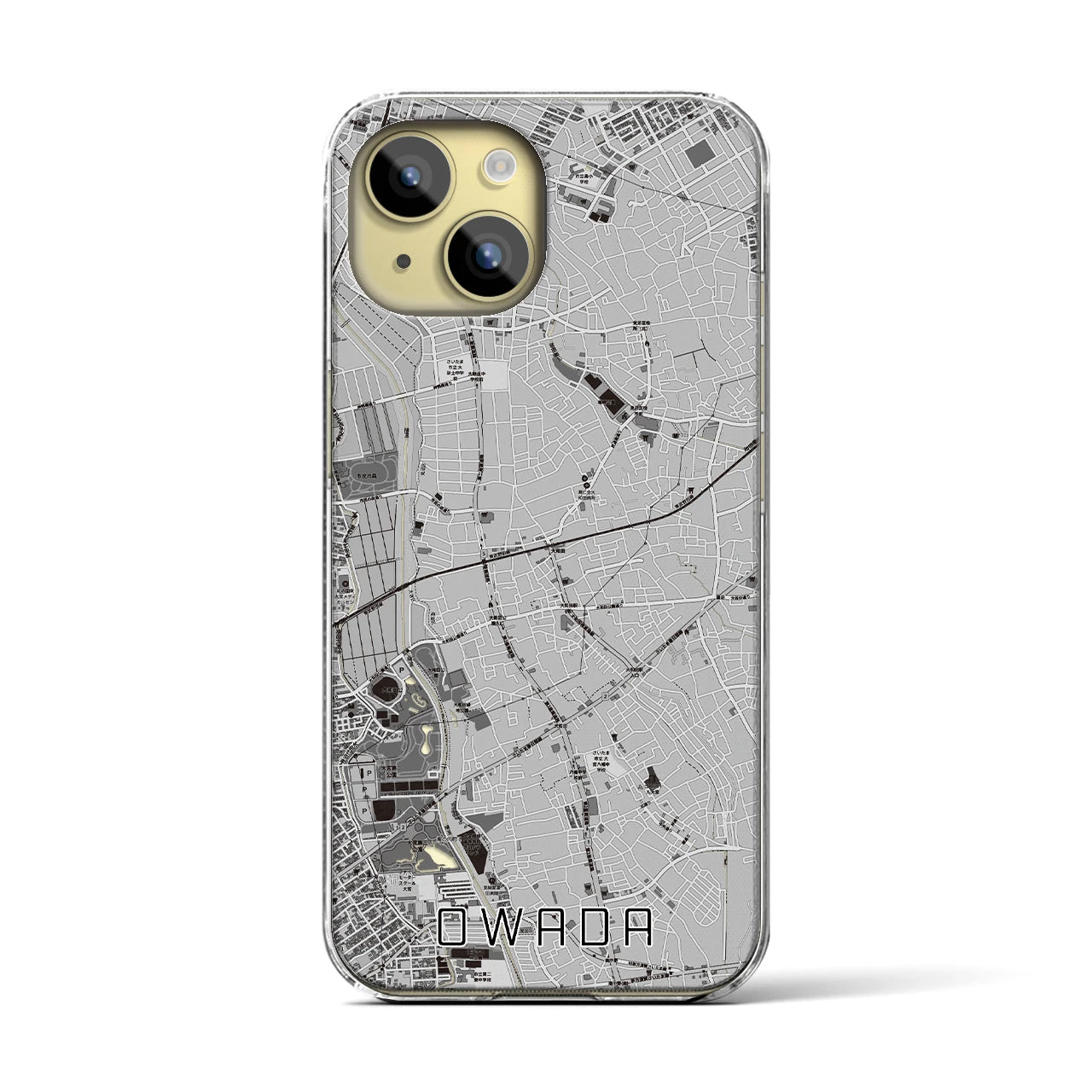 【大和田(埼玉県)】地図柄iPhoneケース(クリアタイプ)