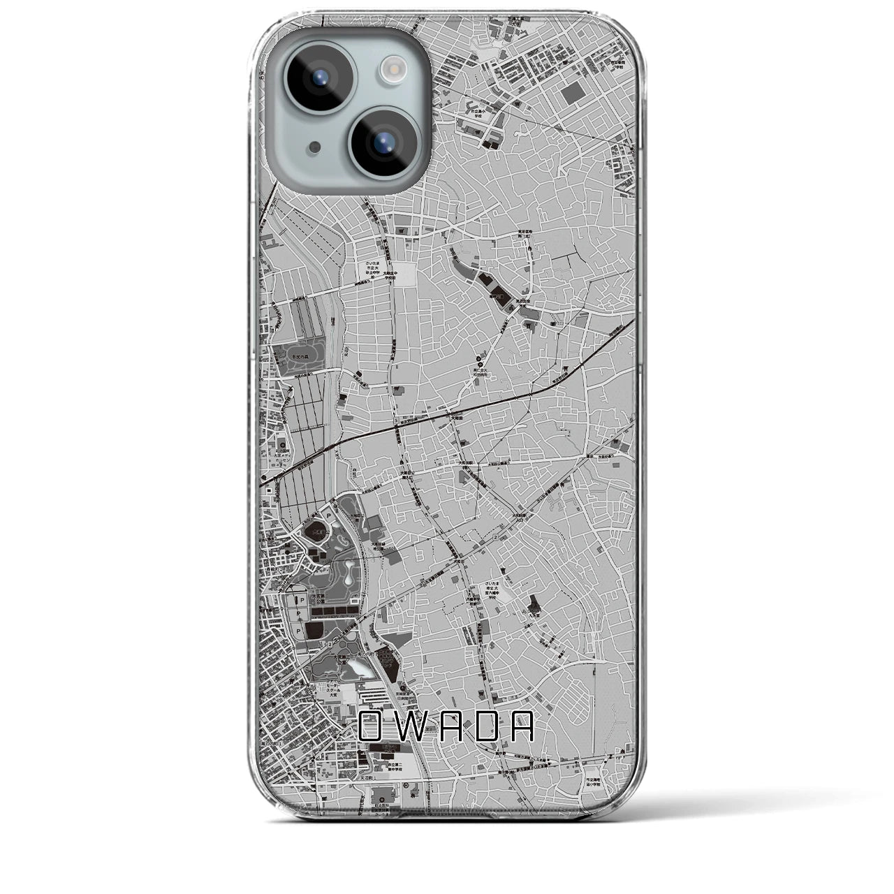 【大和田(埼玉県)】地図柄iPhoneケース(クリアタイプ)