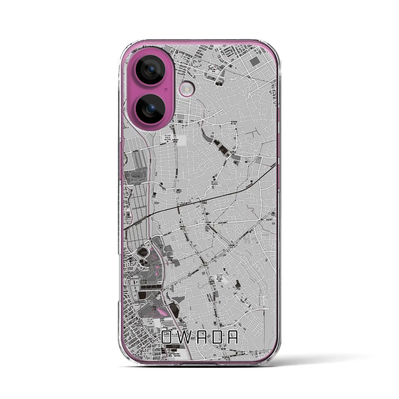 【大和田(埼玉県)】地図柄iPhoneケース(クリアタイプ)