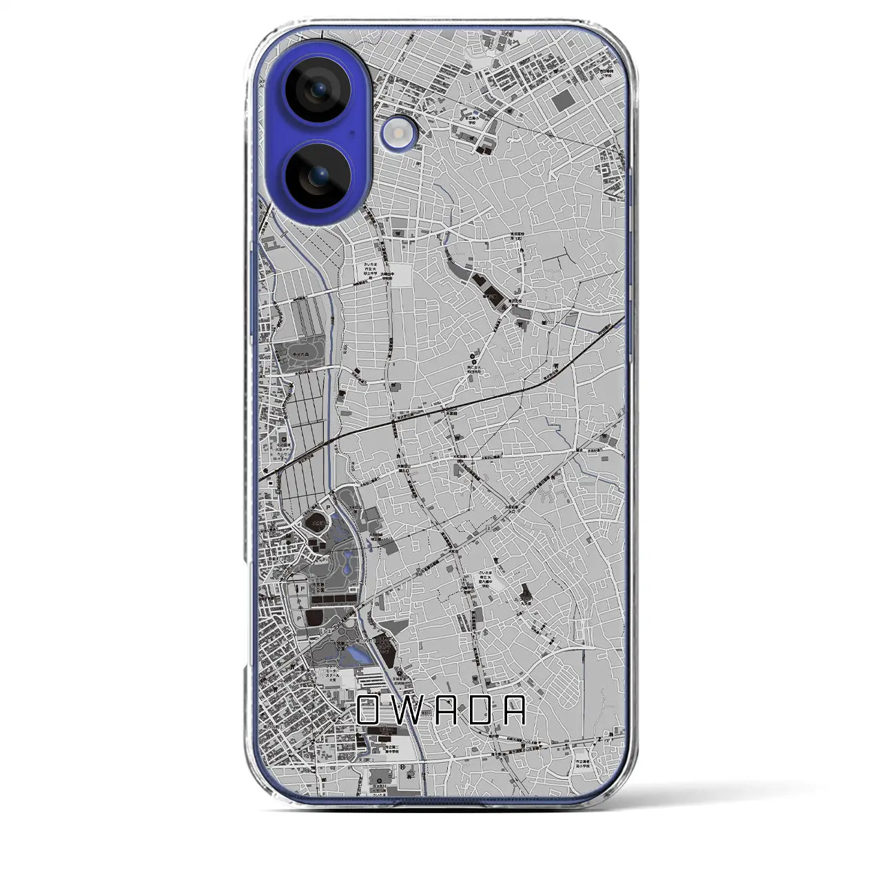 【大和田(埼玉県)】地図柄iPhoneケース(クリアタイプ)