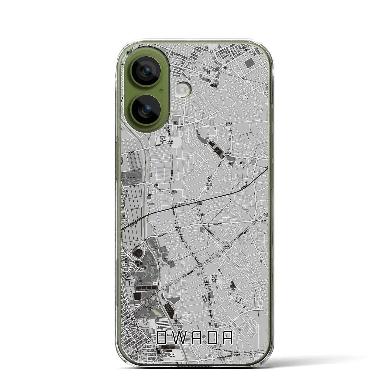 【大和田(埼玉県)】地図柄iPhoneケース(クリアタイプ)