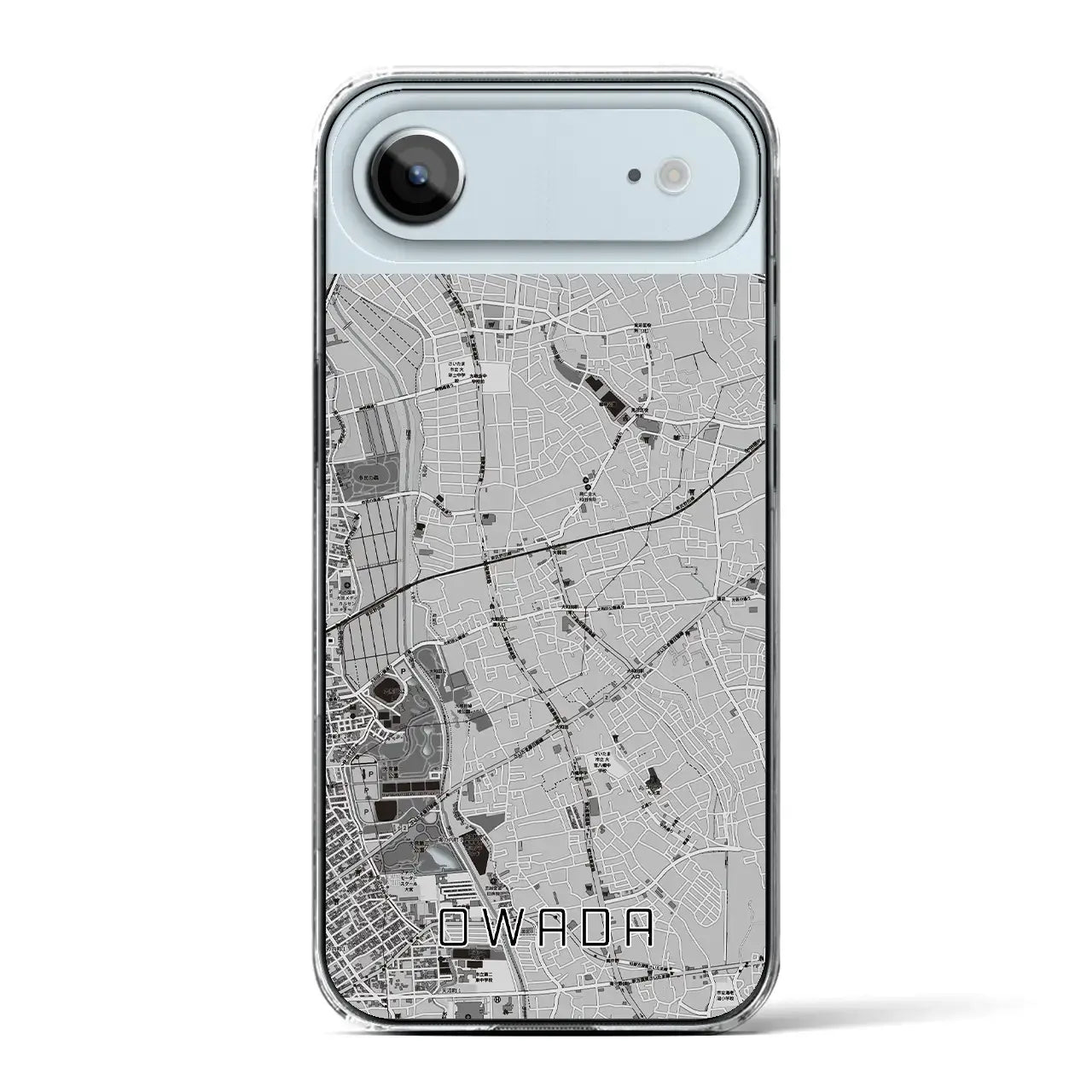 【大和田(埼玉県)】地図柄iPhoneケース(クリアタイプ)