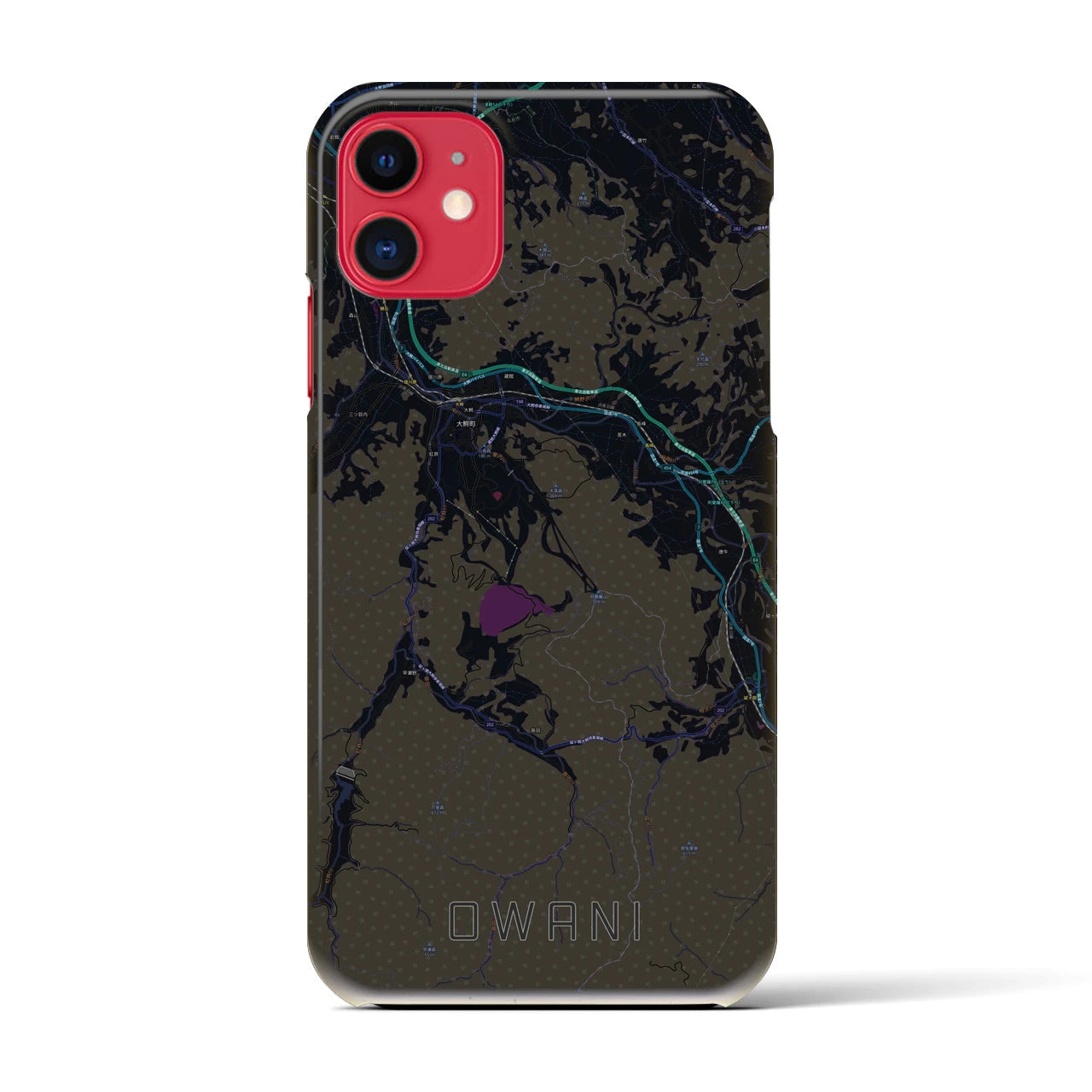 【大鰐(青森県)】地図柄iPhoneケース(バックカバータイプ)
