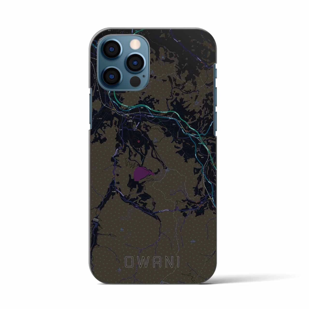 【大鰐(青森県)】地図柄iPhoneケース(バックカバータイプ)