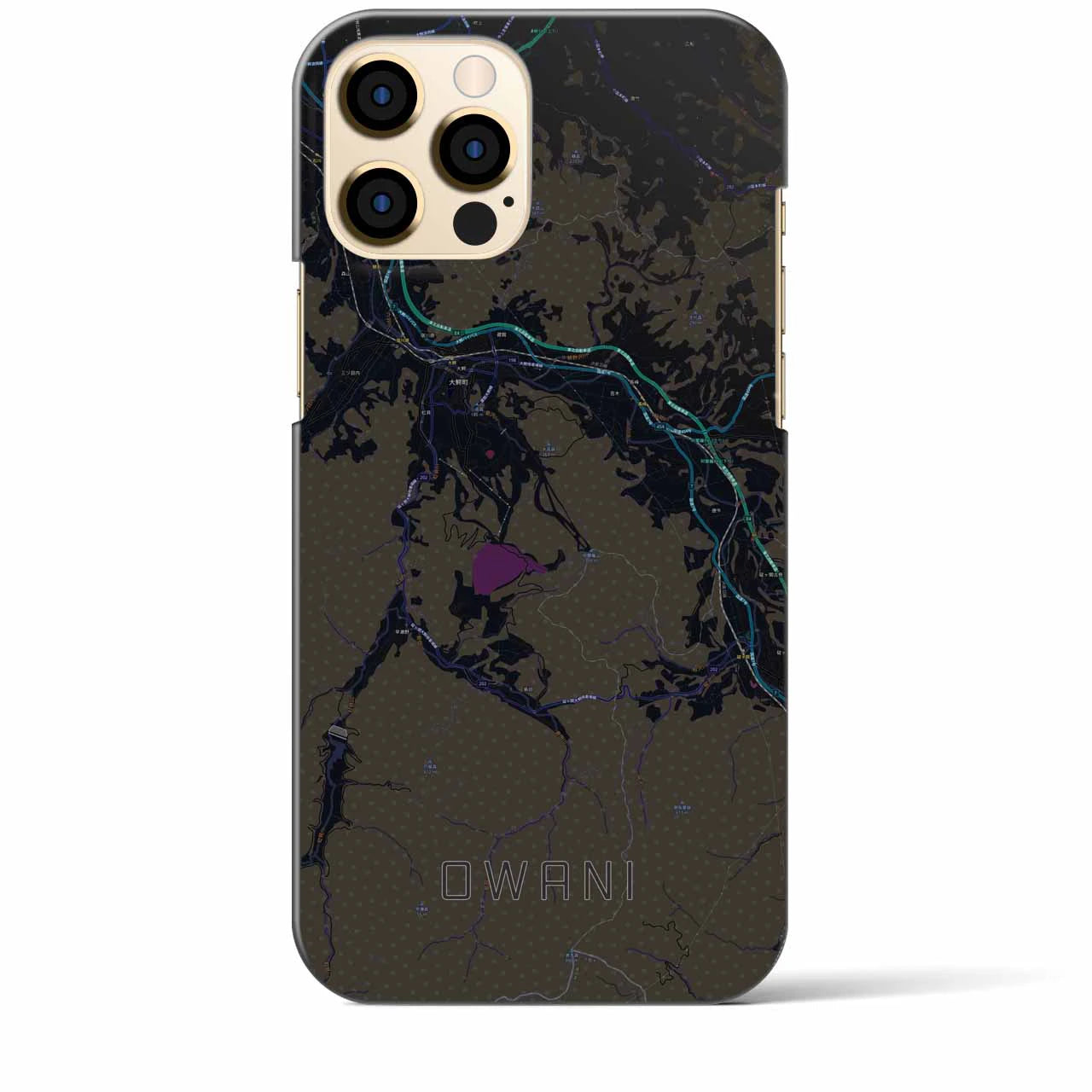 【大鰐(青森県)】地図柄iPhoneケース(バックカバータイプ)