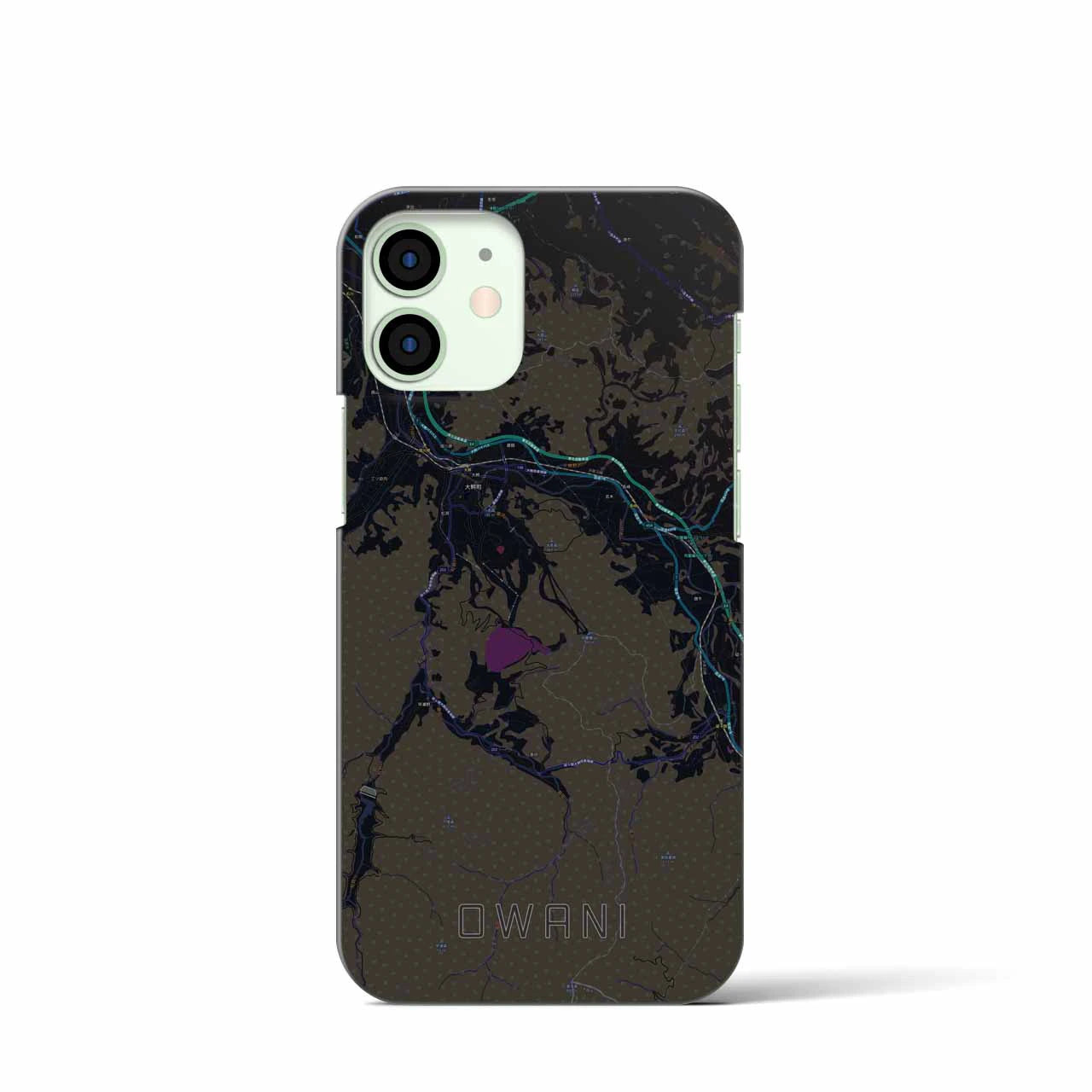 【大鰐(青森県)】地図柄iPhoneケース(バックカバータイプ)