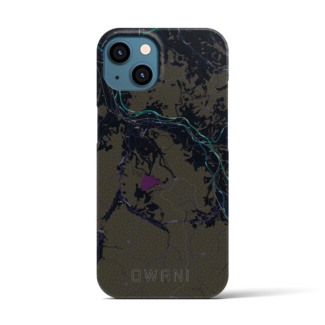 【大鰐(青森県)】地図柄iPhoneケース(バックカバータイプ)