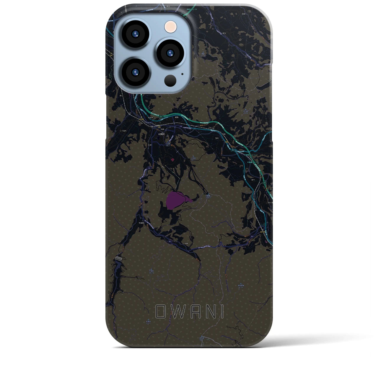 【大鰐(青森県)】地図柄iPhoneケース(バックカバータイプ)