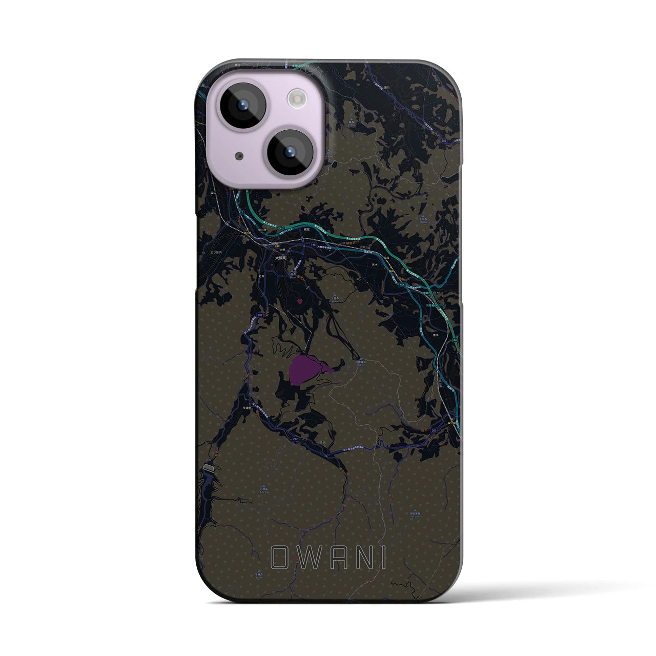 【大鰐(青森県)】地図柄iPhoneケース(バックカバータイプ)