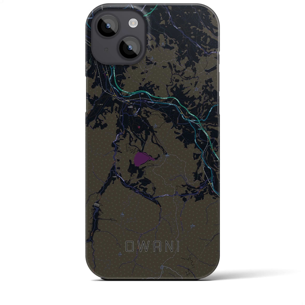 【大鰐(青森県)】地図柄iPhoneケース(バックカバータイプ)