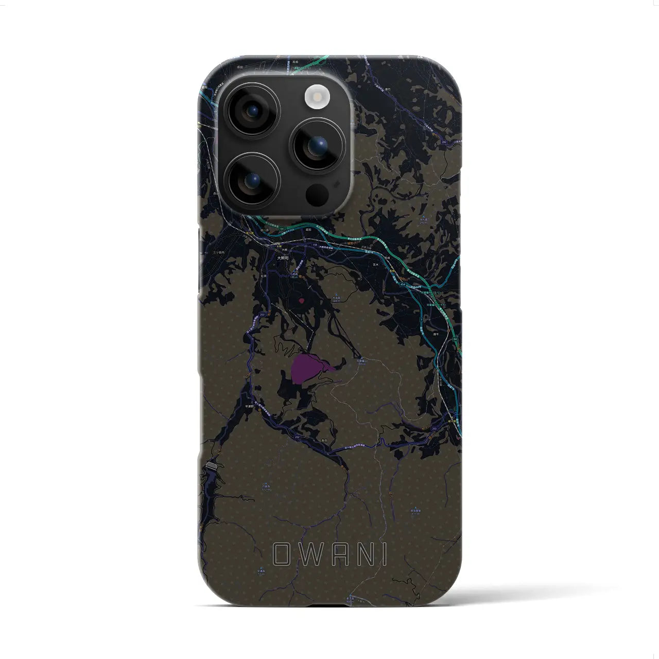 【大鰐(青森県)】地図柄iPhoneケース(バックカバータイプ)