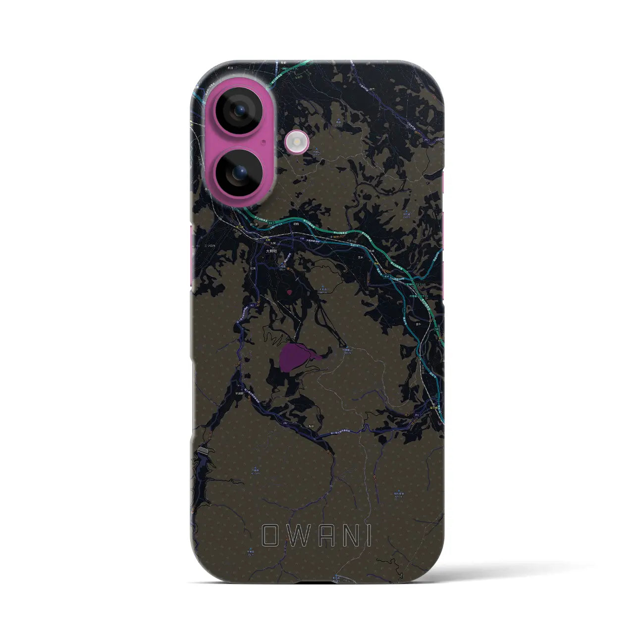 【大鰐(青森県)】地図柄iPhoneケース(バックカバータイプ)