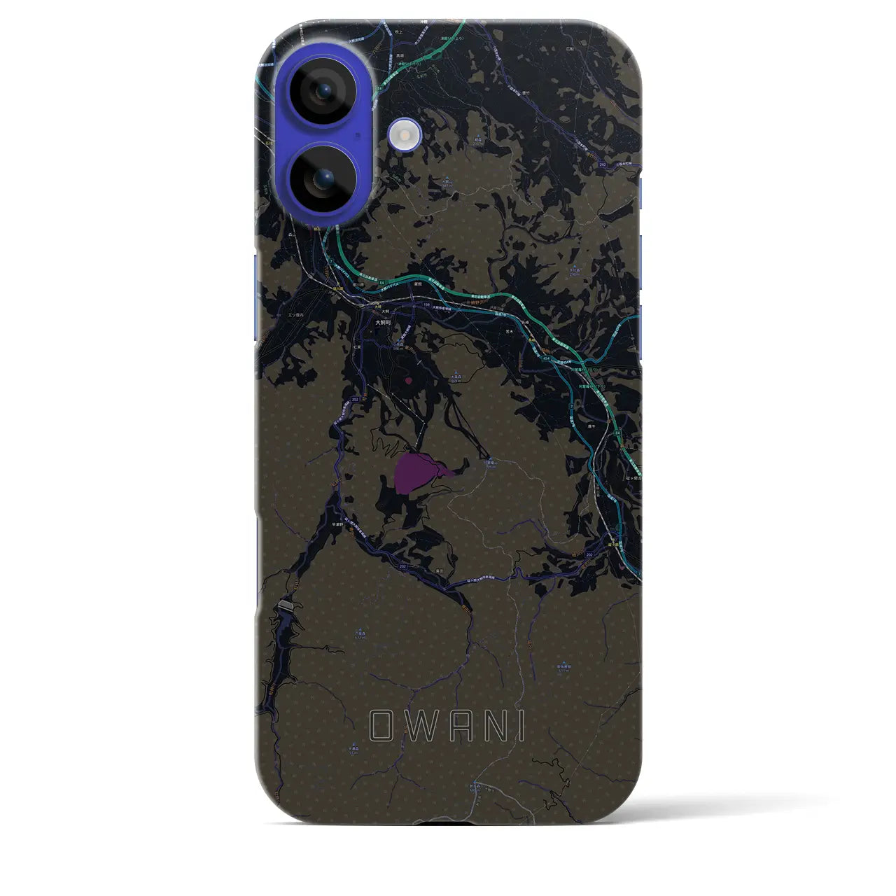 【大鰐(青森県)】地図柄iPhoneケース(バックカバータイプ)