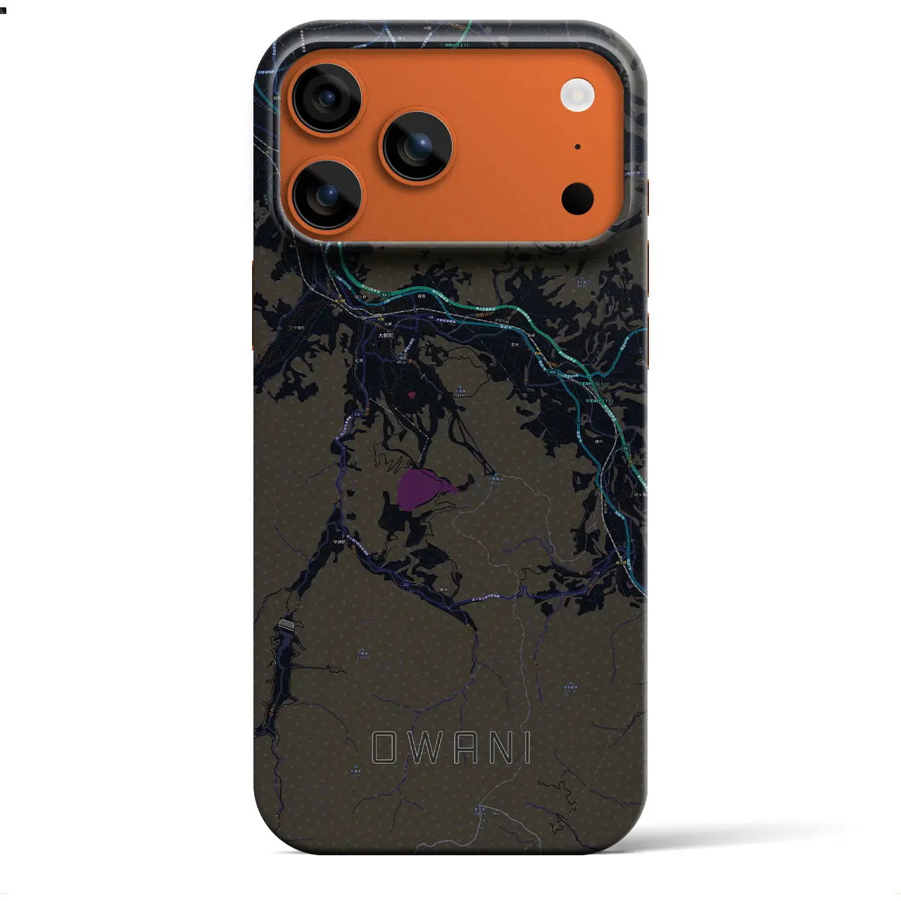 【大鰐(青森県)】地図柄iPhoneケース(バックカバータイプ)