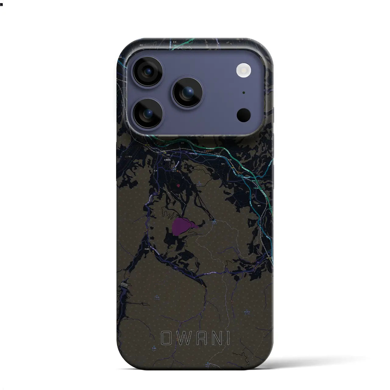 【大鰐(青森県)】地図柄iPhoneケース(バックカバータイプ)