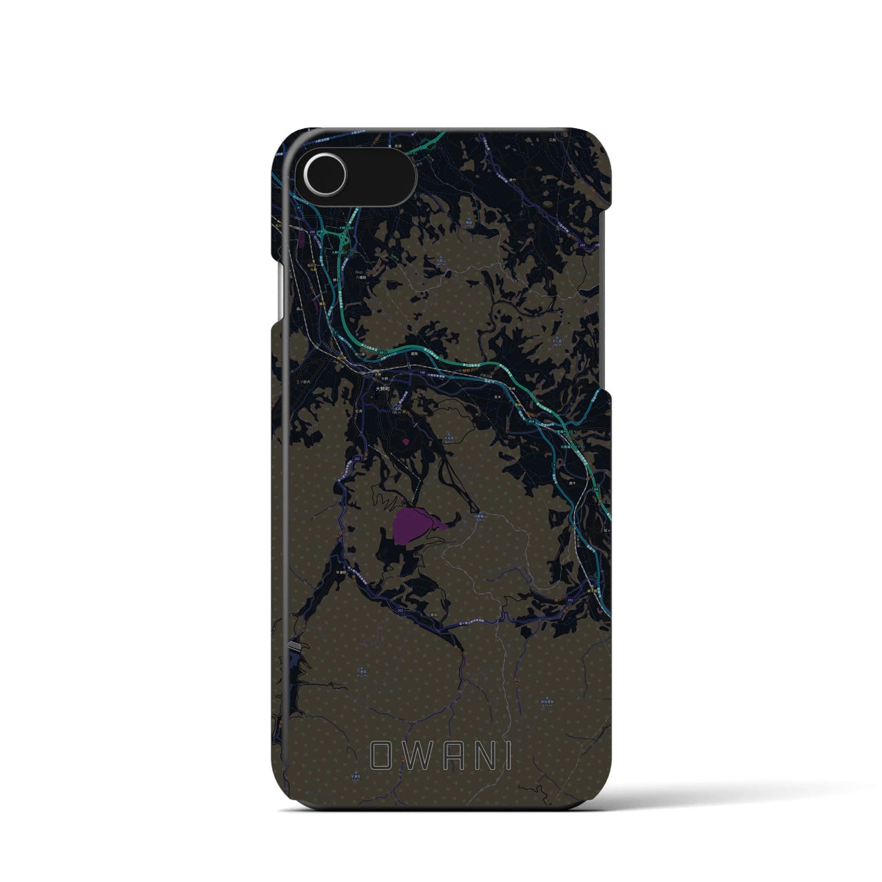 【大鰐(青森県)】地図柄iPhoneケース(バックカバータイプ)