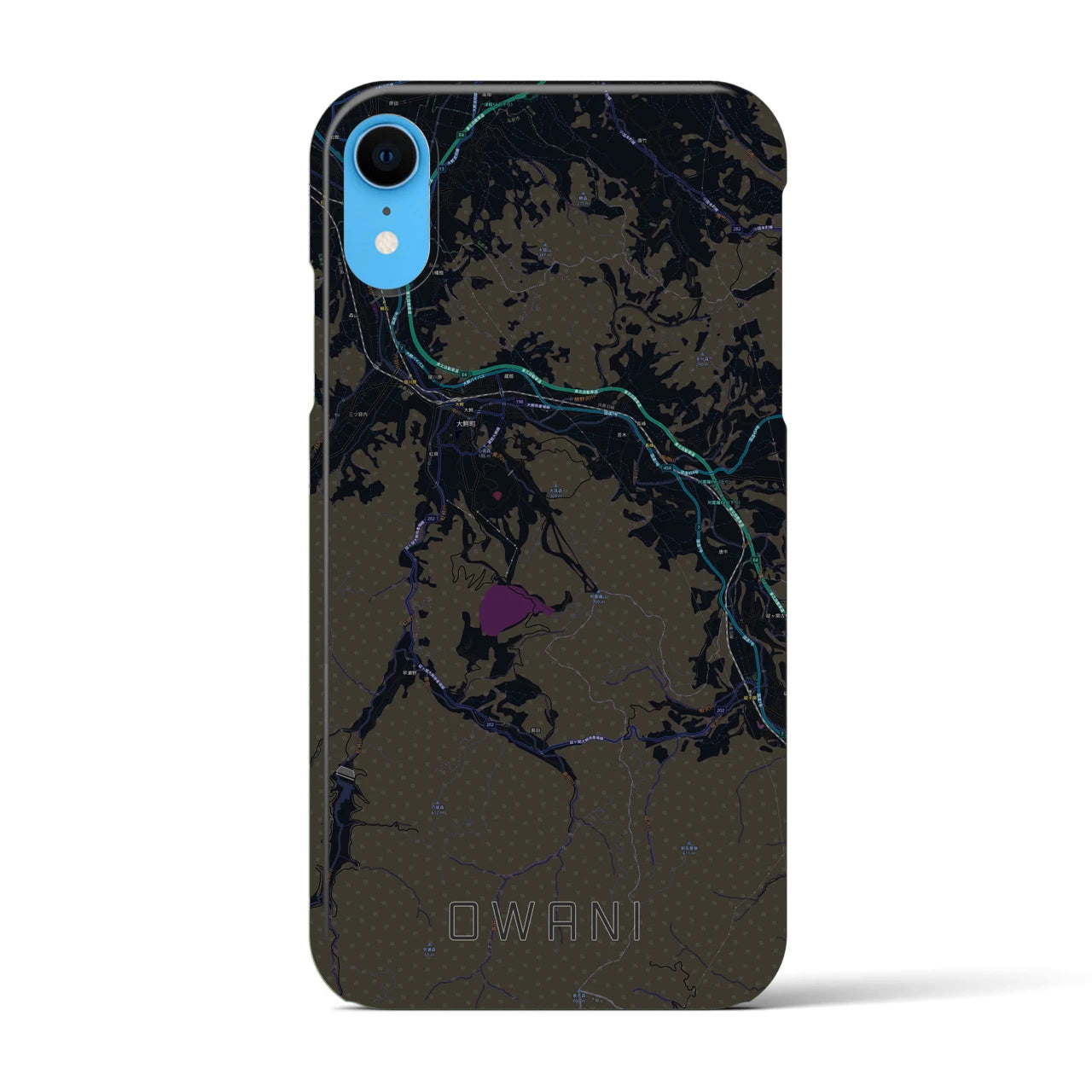 【大鰐(青森県)】地図柄iPhoneケース(バックカバータイプ)