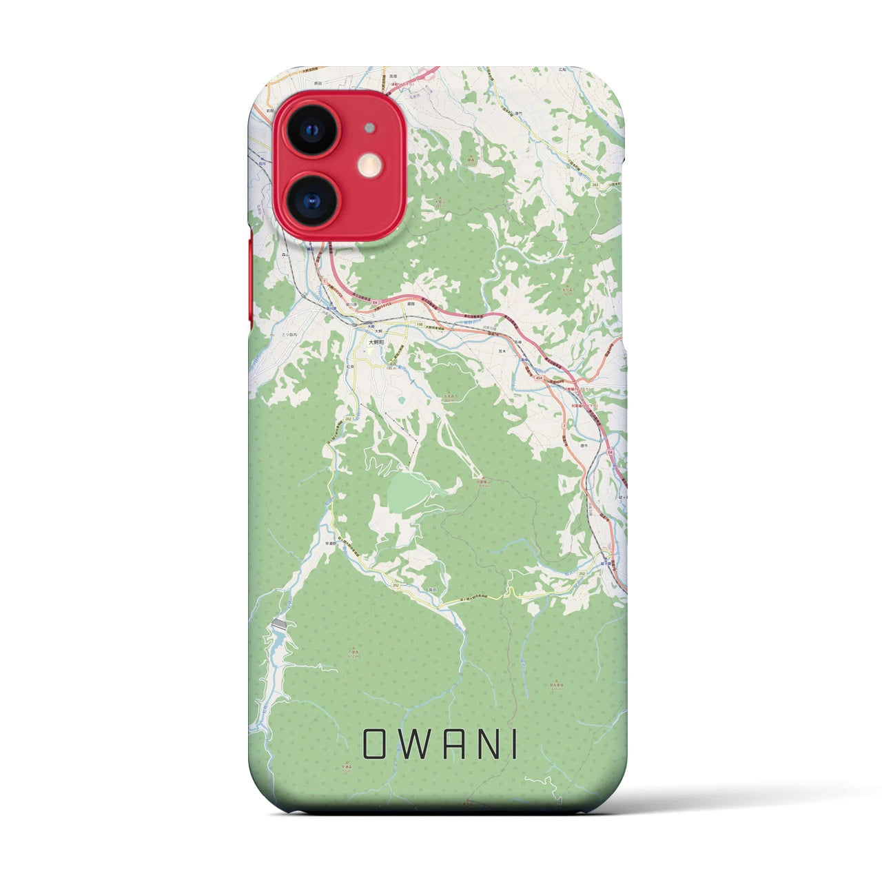 【大鰐(青森県)】地図柄iPhoneケース(バックカバータイプ)