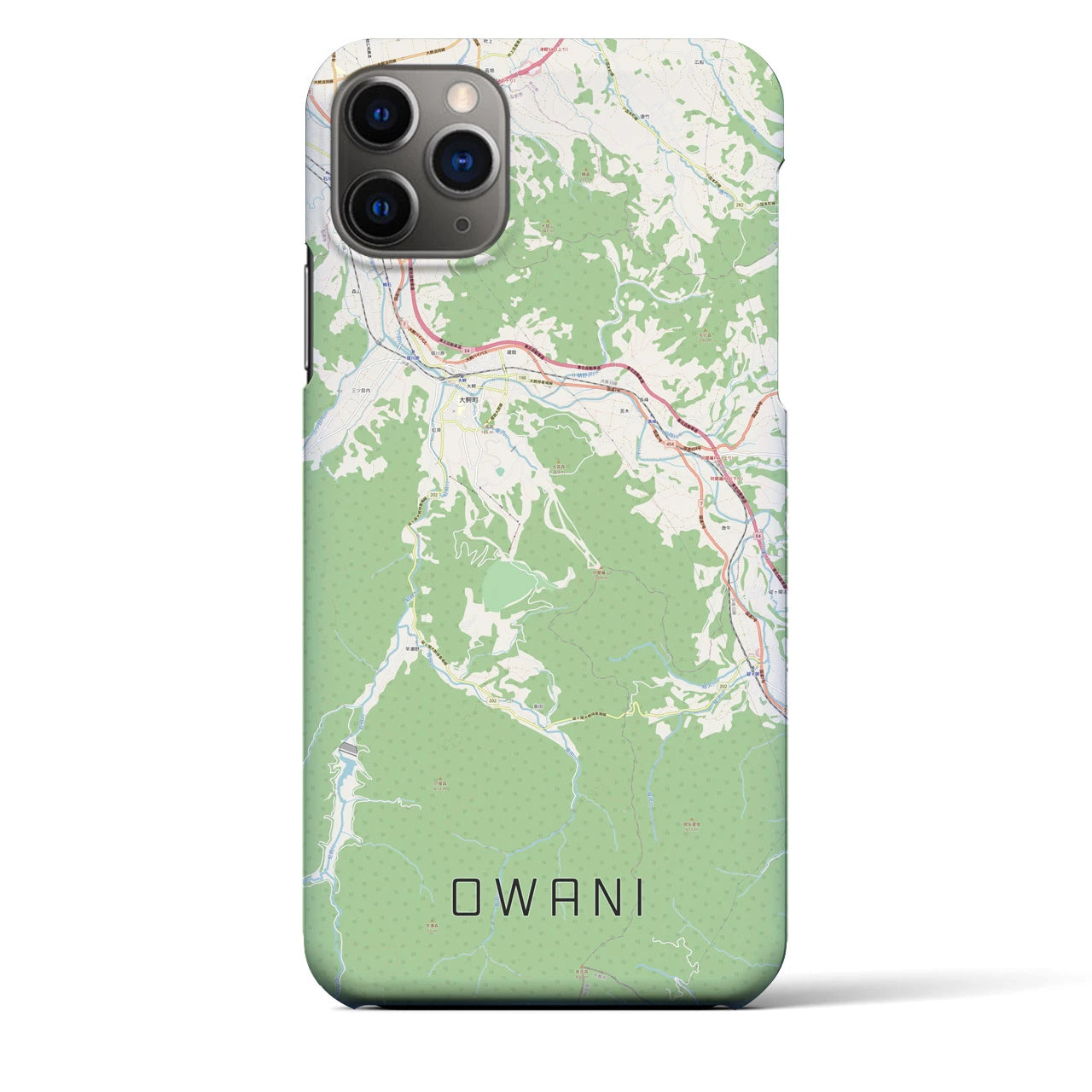 【大鰐(青森県)】地図柄iPhoneケース(バックカバータイプ)