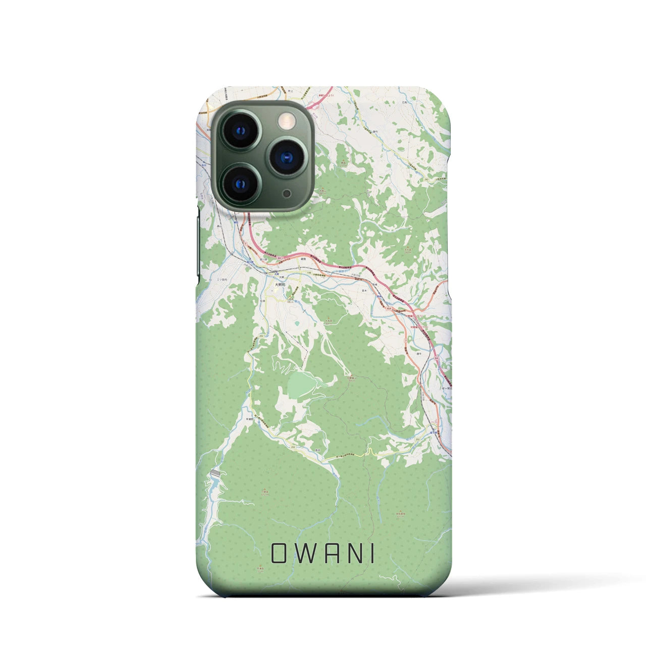 【大鰐(青森県)】地図柄iPhoneケース(バックカバータイプ)