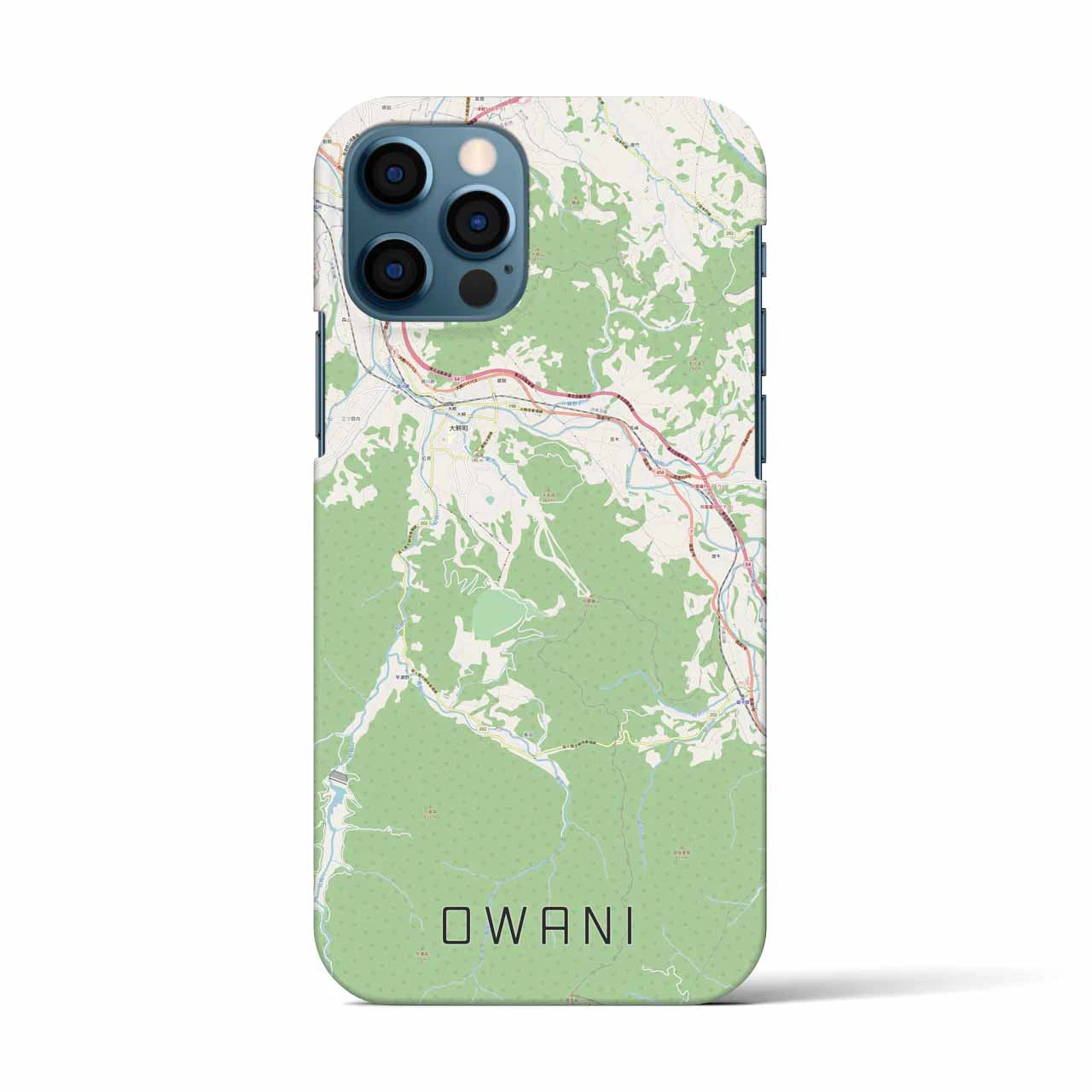 【大鰐(青森県)】地図柄iPhoneケース(バックカバータイプ)
