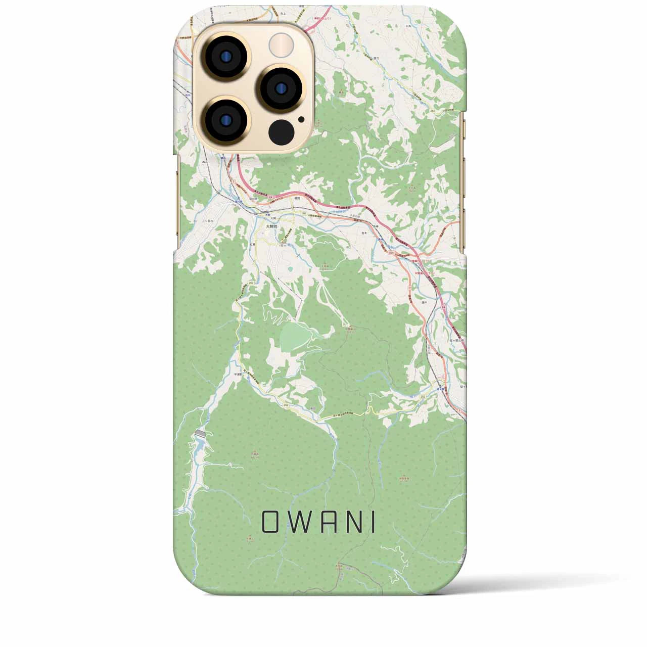 【大鰐(青森県)】地図柄iPhoneケース(バックカバータイプ)