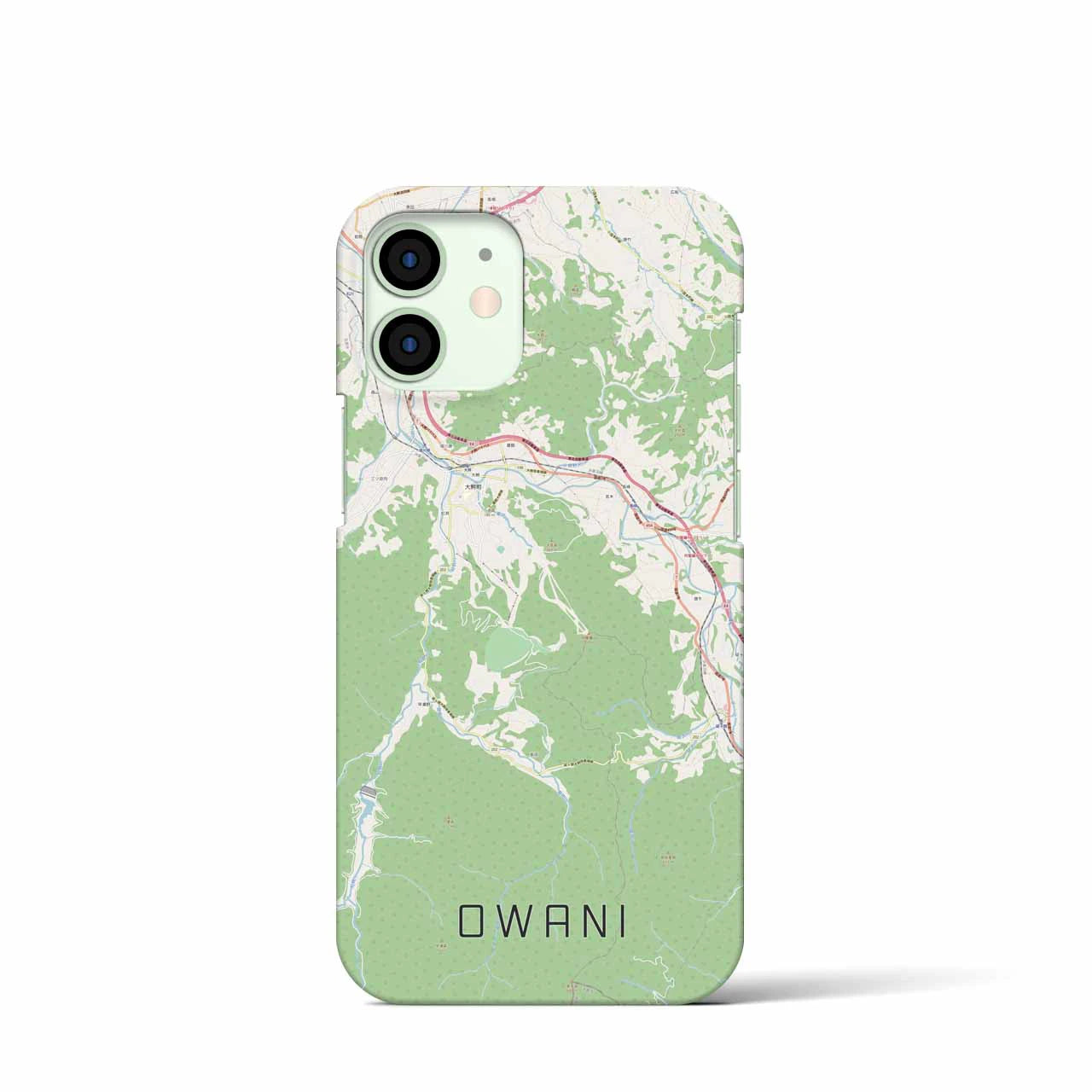 【大鰐(青森県)】地図柄iPhoneケース(バックカバータイプ)