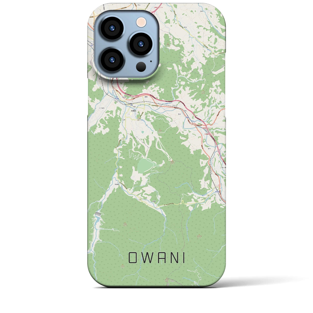 【大鰐(青森県)】地図柄iPhoneケース(バックカバータイプ)
