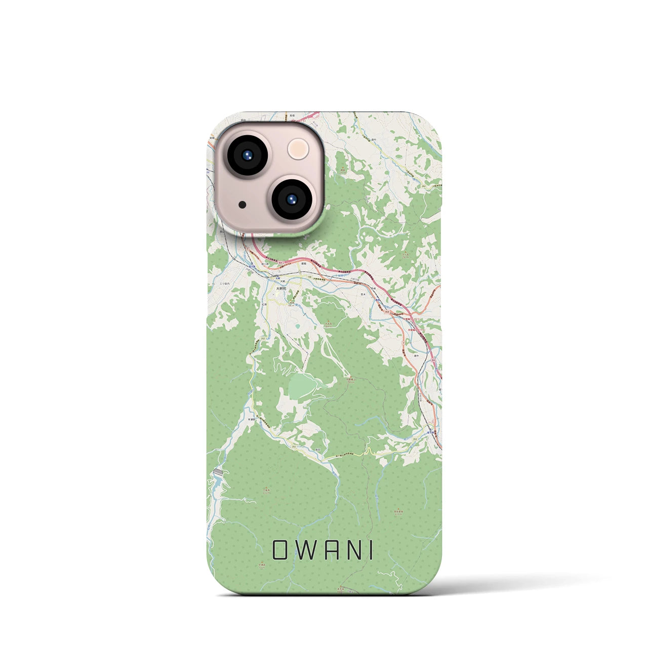 【大鰐(青森県)】地図柄iPhoneケース(バックカバータイプ)