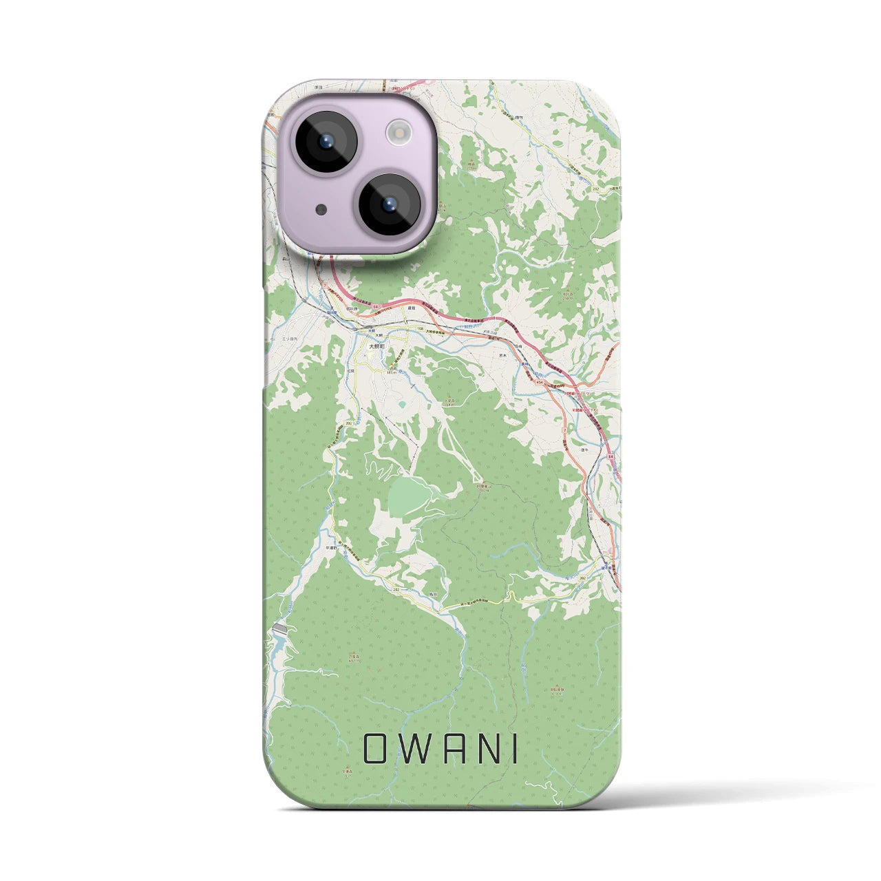 【大鰐(青森県)】地図柄iPhoneケース(バックカバータイプ)