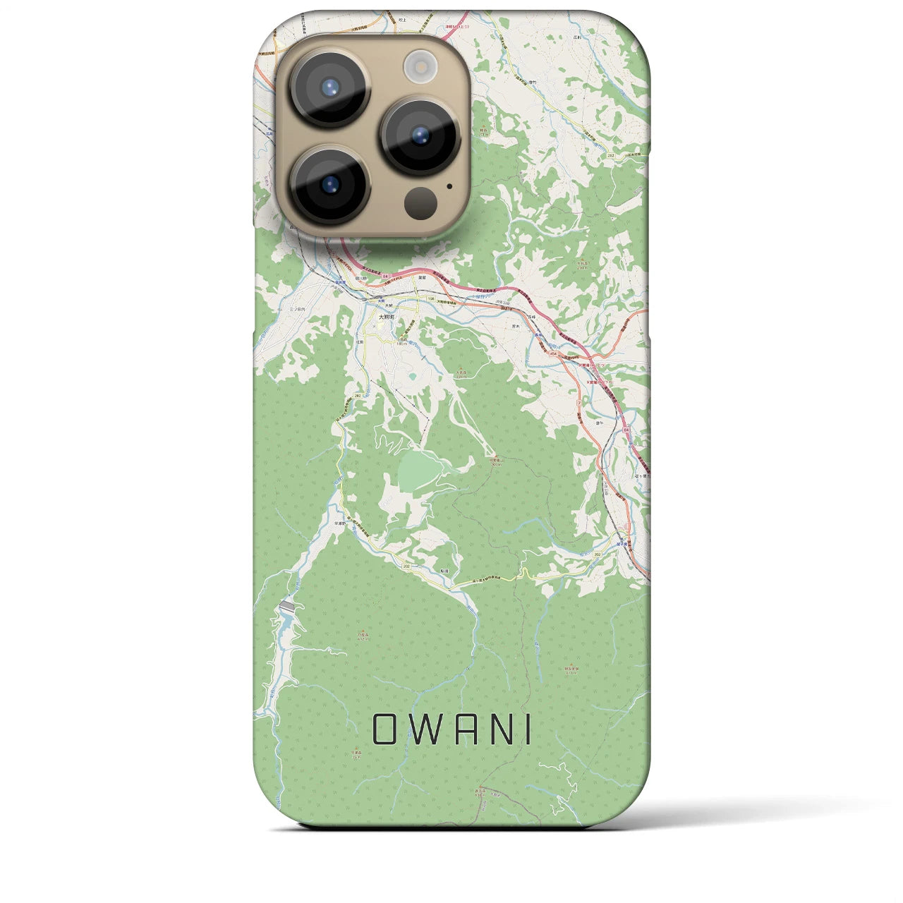 【大鰐(青森県)】地図柄iPhoneケース(バックカバータイプ)