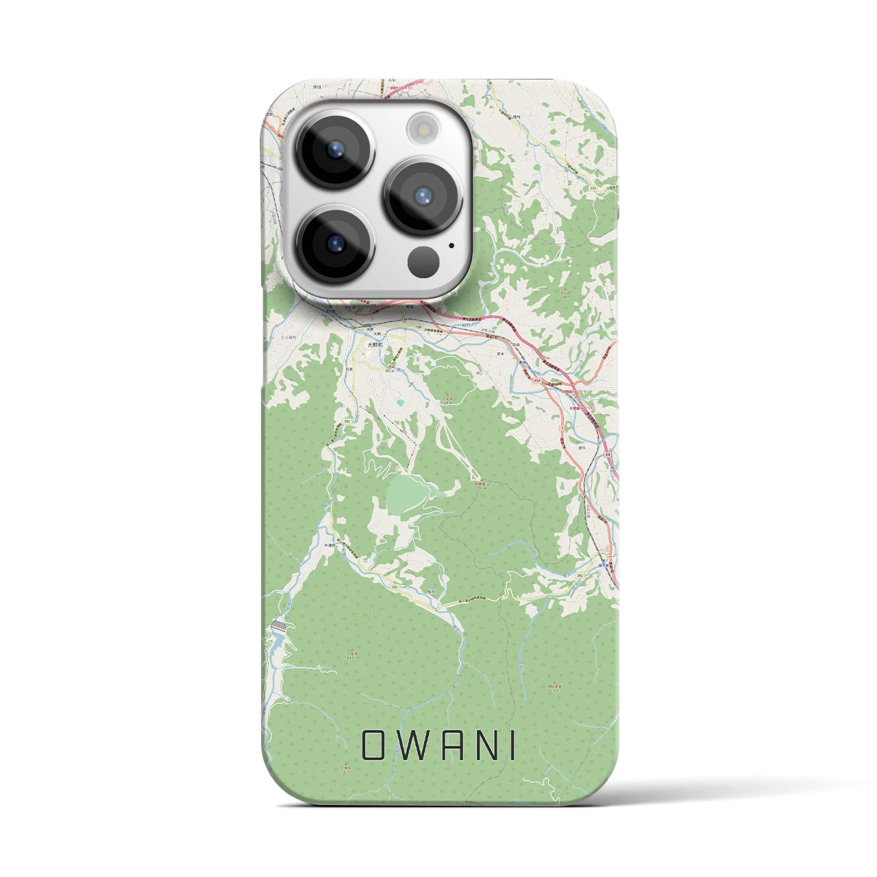 【大鰐(青森県)】地図柄iPhoneケース(バックカバータイプ)