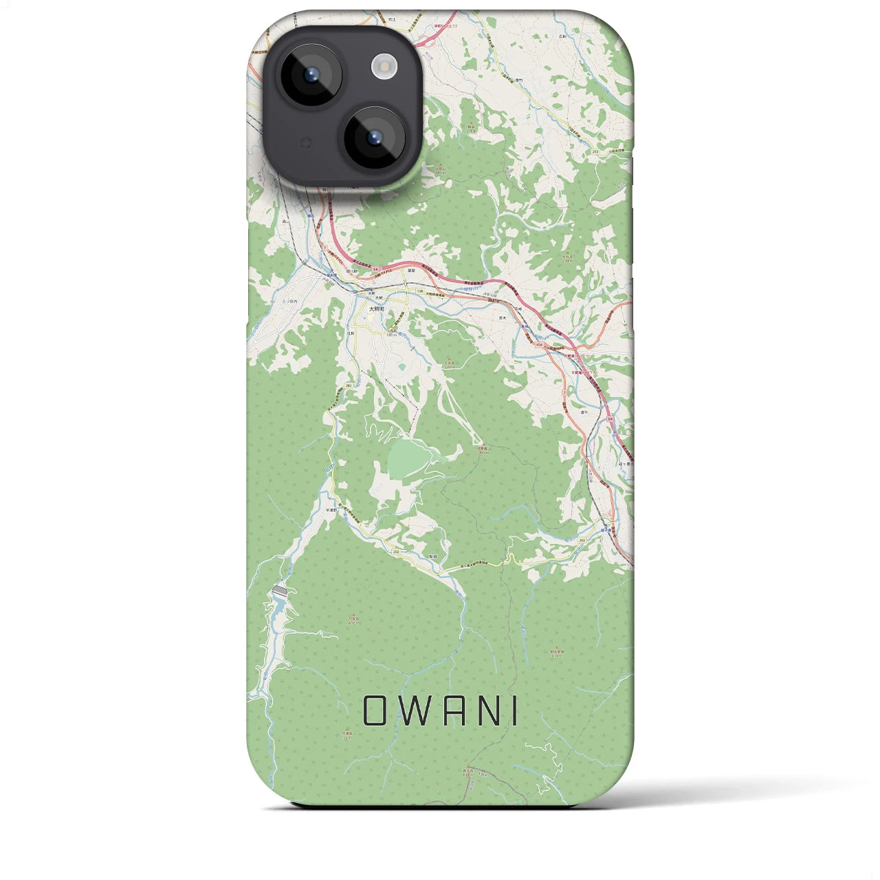【大鰐(青森県)】地図柄iPhoneケース(バックカバータイプ)