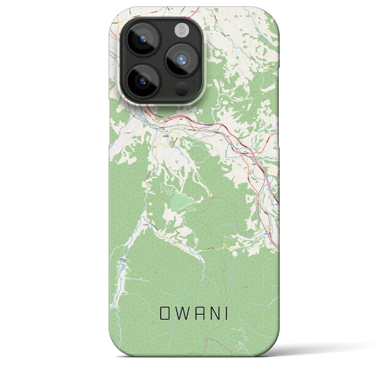 【大鰐(青森県)】地図柄iPhoneケース(バックカバータイプ)