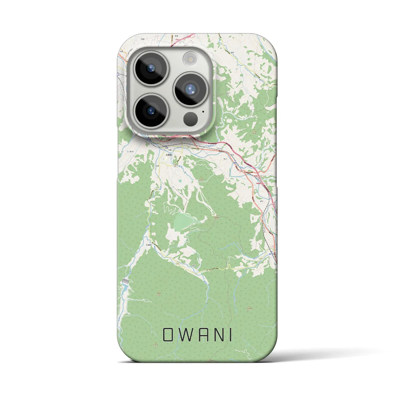 【大鰐(青森県)】地図柄iPhoneケース(バックカバータイプ)