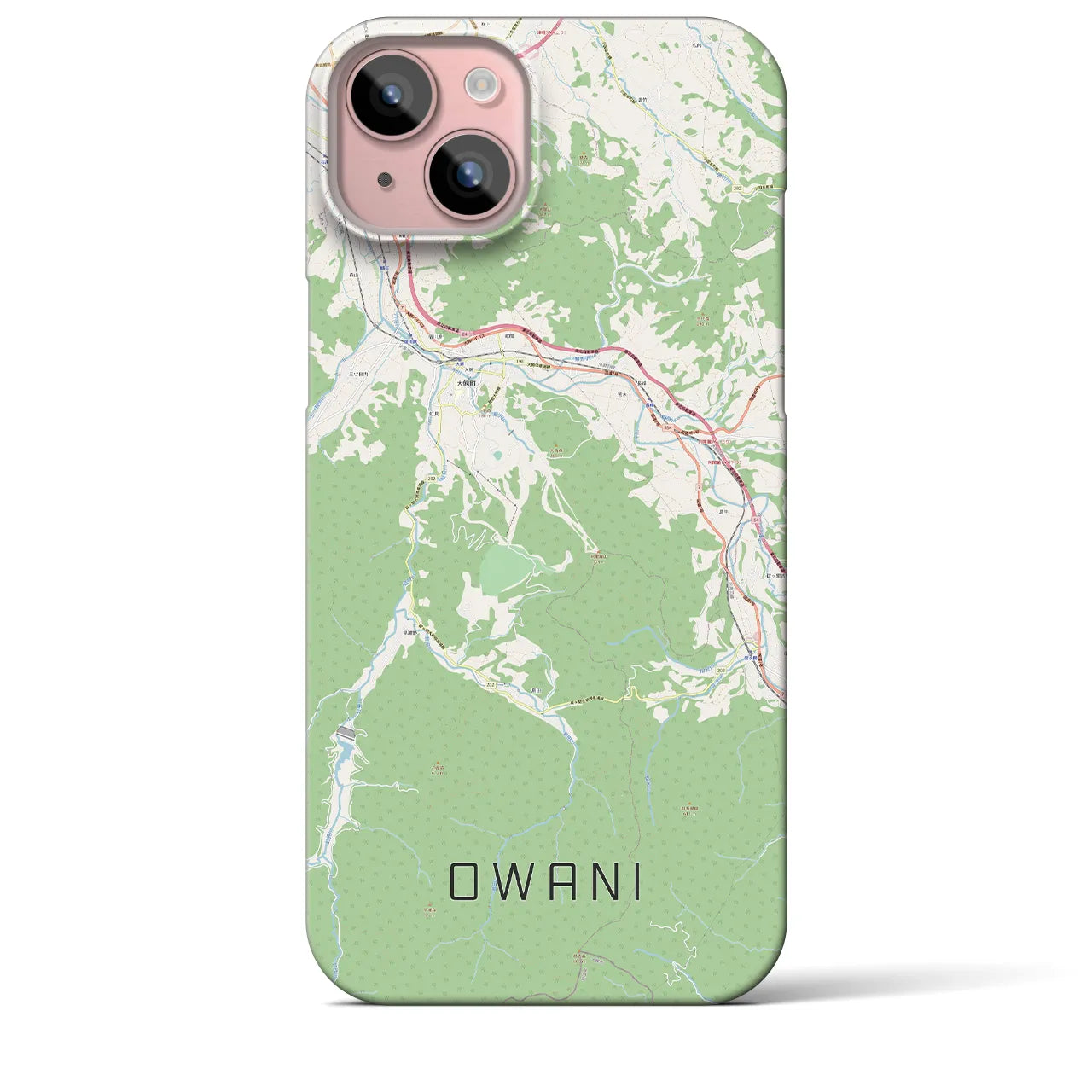 【大鰐(青森県)】地図柄iPhoneケース(バックカバータイプ)