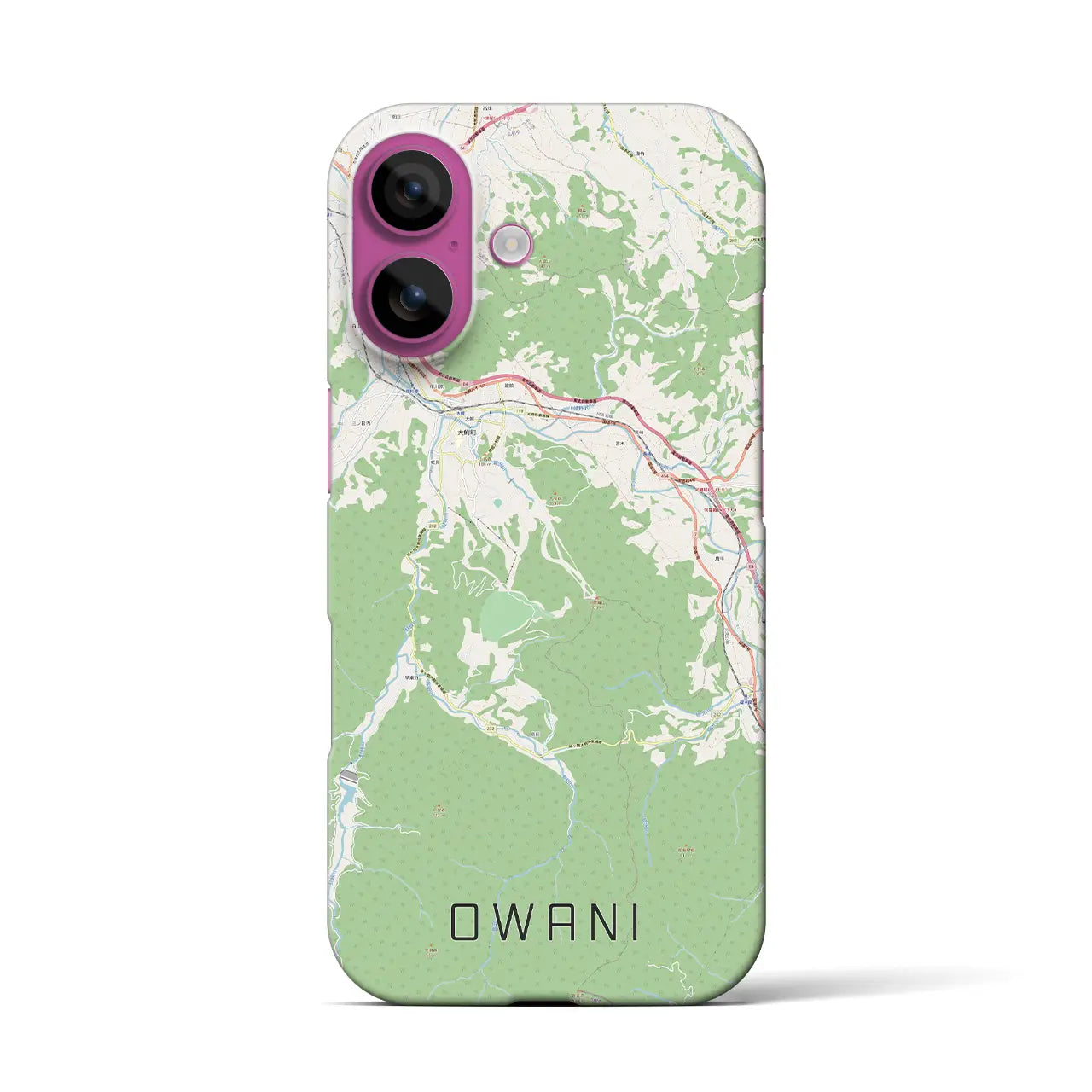 【大鰐(青森県)】地図柄iPhoneケース(バックカバータイプ)