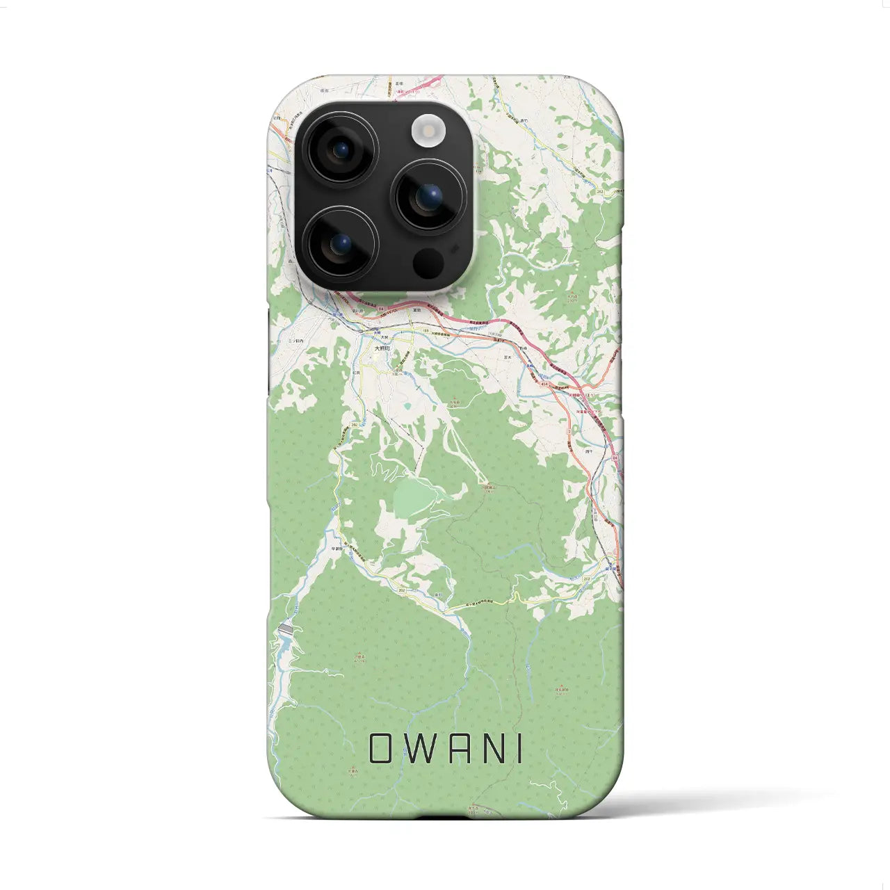 【大鰐(青森県)】地図柄iPhoneケース(バックカバータイプ)