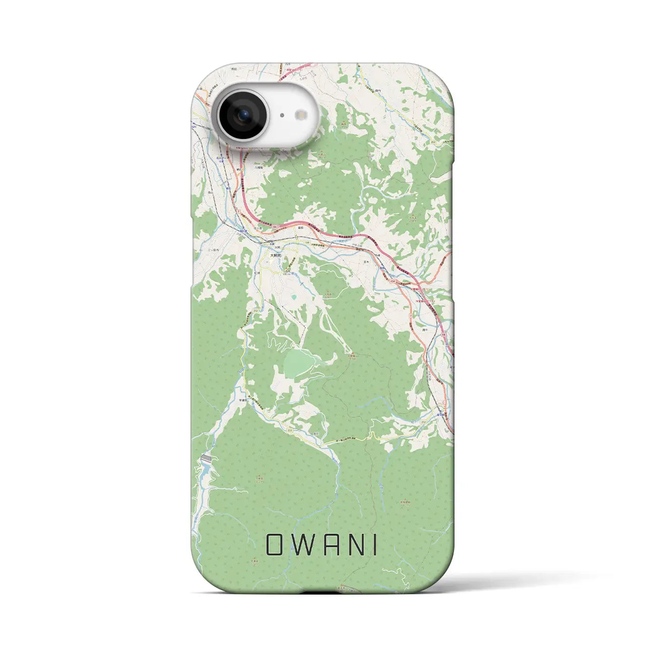 【大鰐(青森県)】地図柄iPhoneケース(バックカバータイプ)