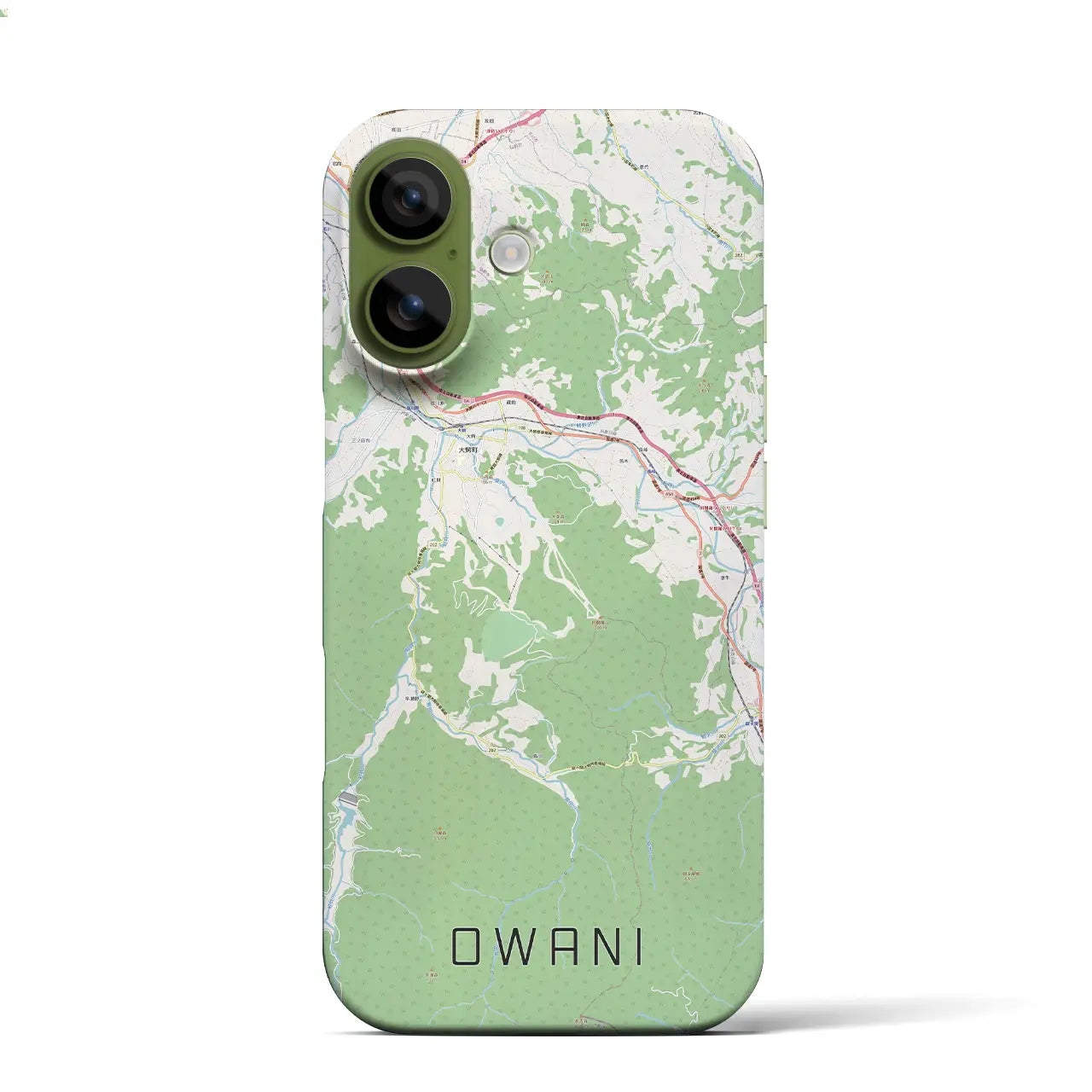 【大鰐(青森県)】地図柄iPhoneケース(バックカバータイプ)