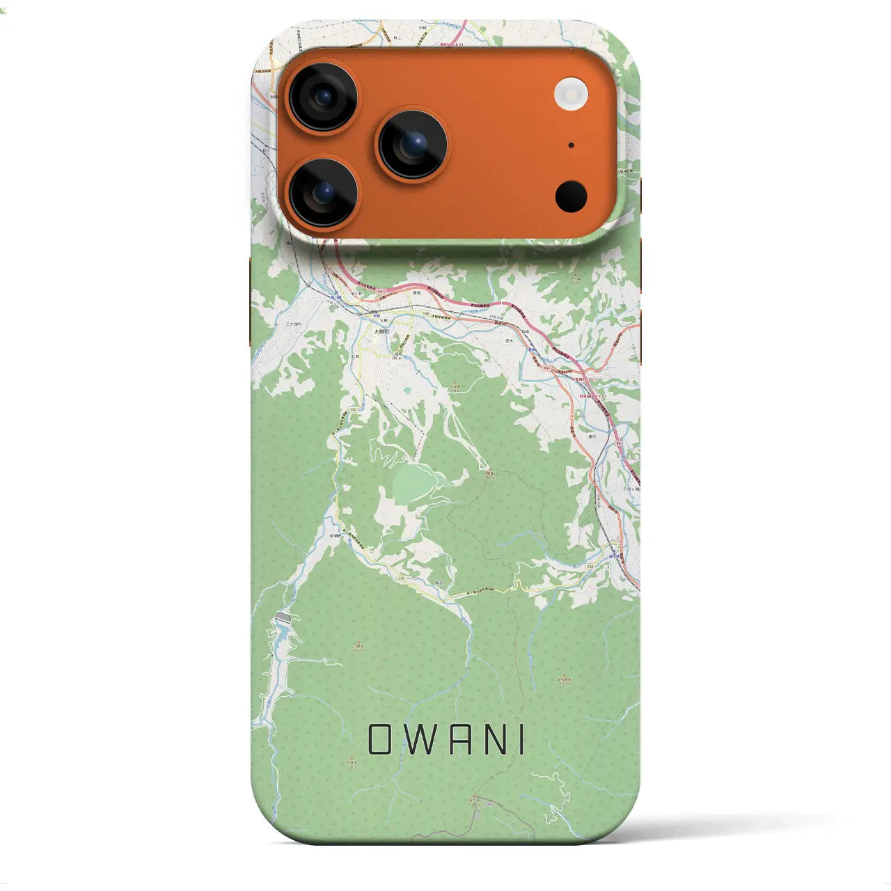 【大鰐(青森県)】地図柄iPhoneケース(バックカバータイプ)