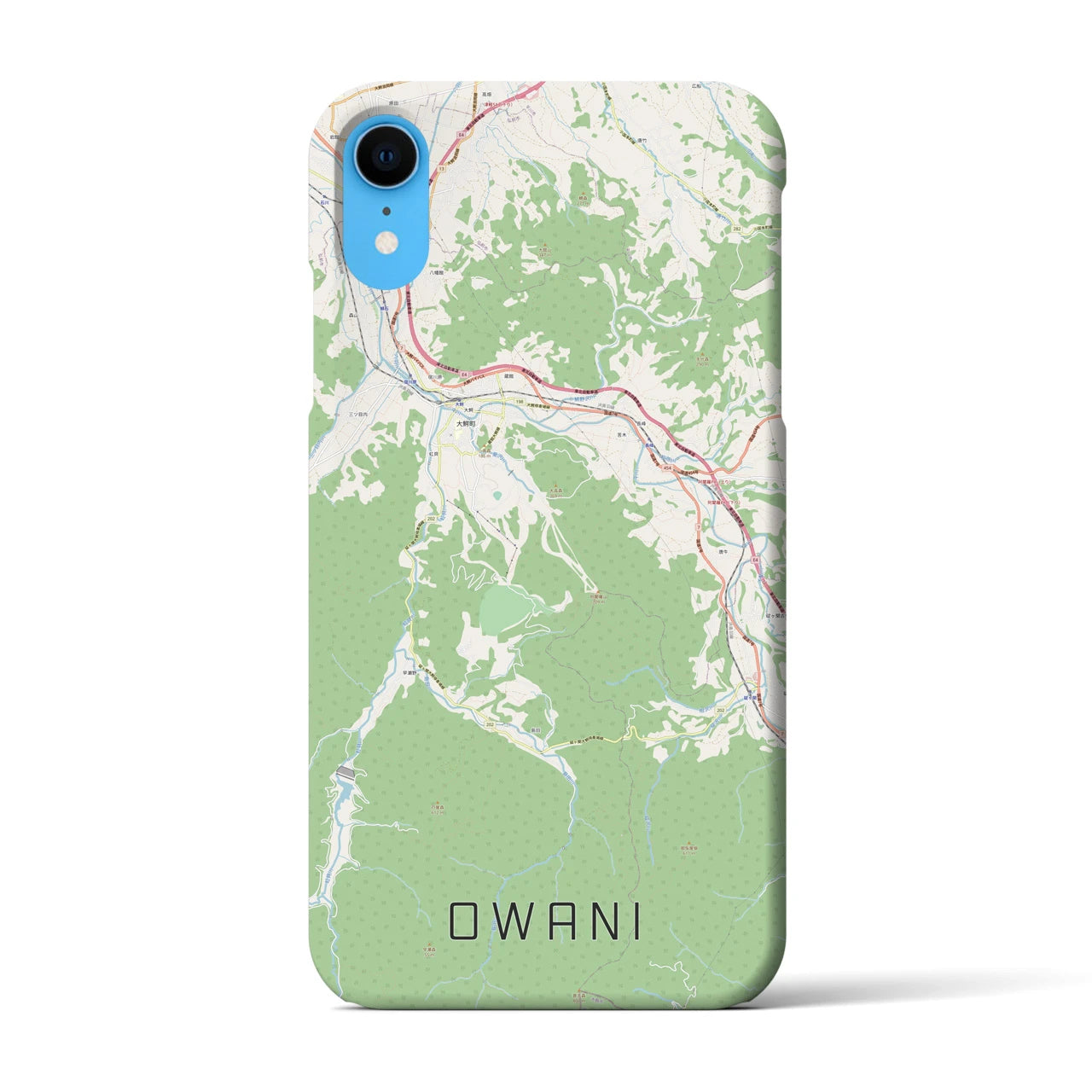 【大鰐(青森県)】地図柄iPhoneケース(バックカバータイプ)