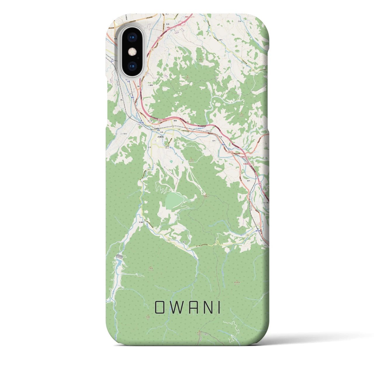 【大鰐(青森県)】地図柄iPhoneケース(バックカバータイプ)