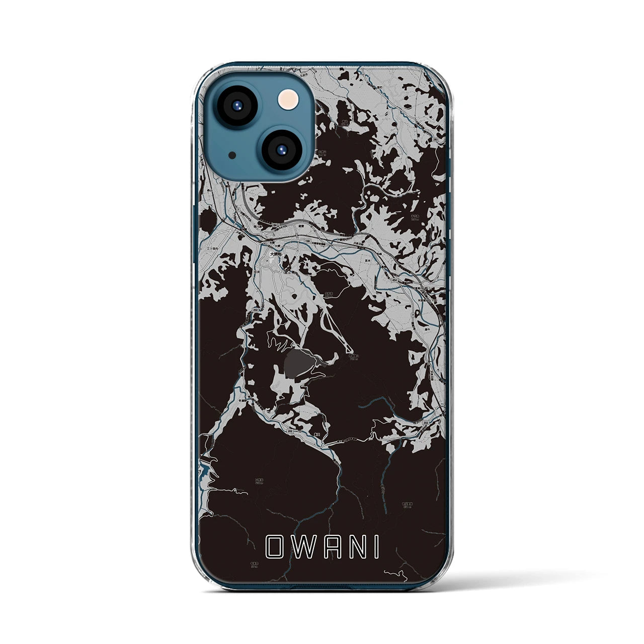 【大鰐(青森県)】地図柄iPhoneケース(クリアタイプ)