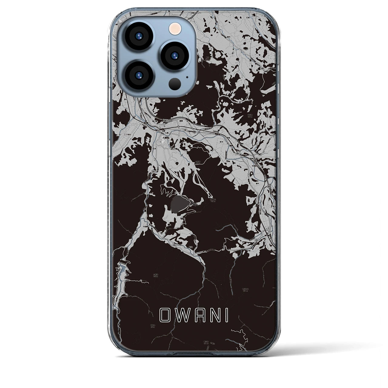 【大鰐(青森県)】地図柄iPhoneケース(クリアタイプ)