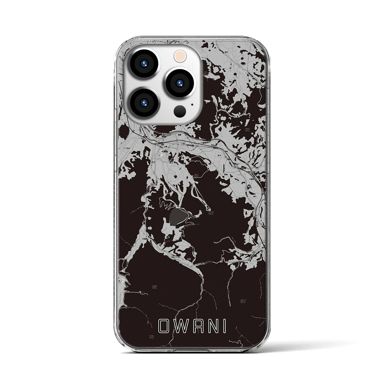 【大鰐(青森県)】地図柄iPhoneケース(クリアタイプ)