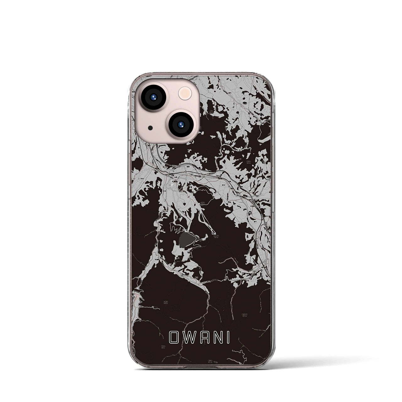 【大鰐(青森県)】地図柄iPhoneケース(クリアタイプ)