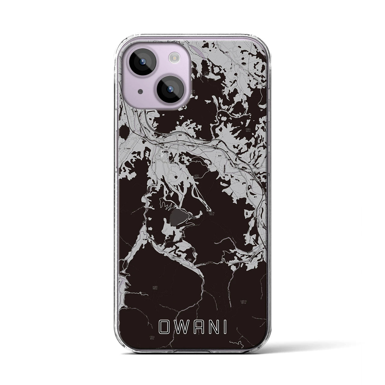 【大鰐(青森県)】地図柄iPhoneケース(クリアタイプ)