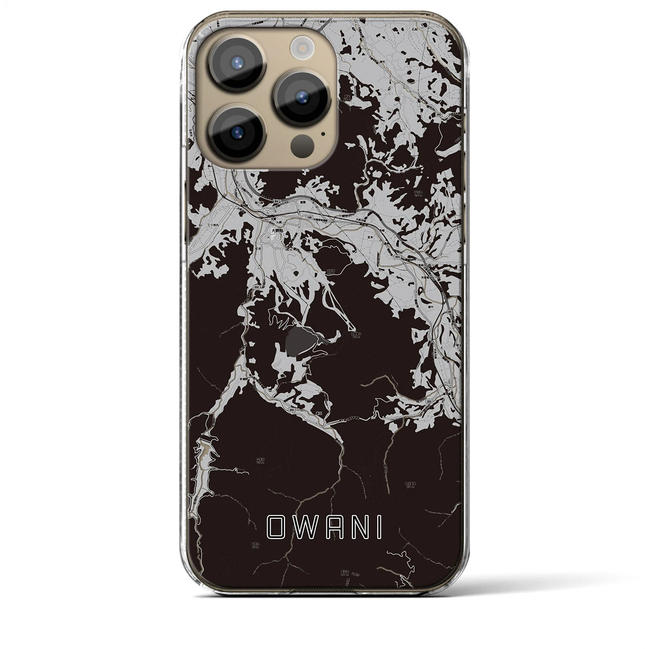 【大鰐(青森県)】地図柄iPhoneケース(クリアタイプ)