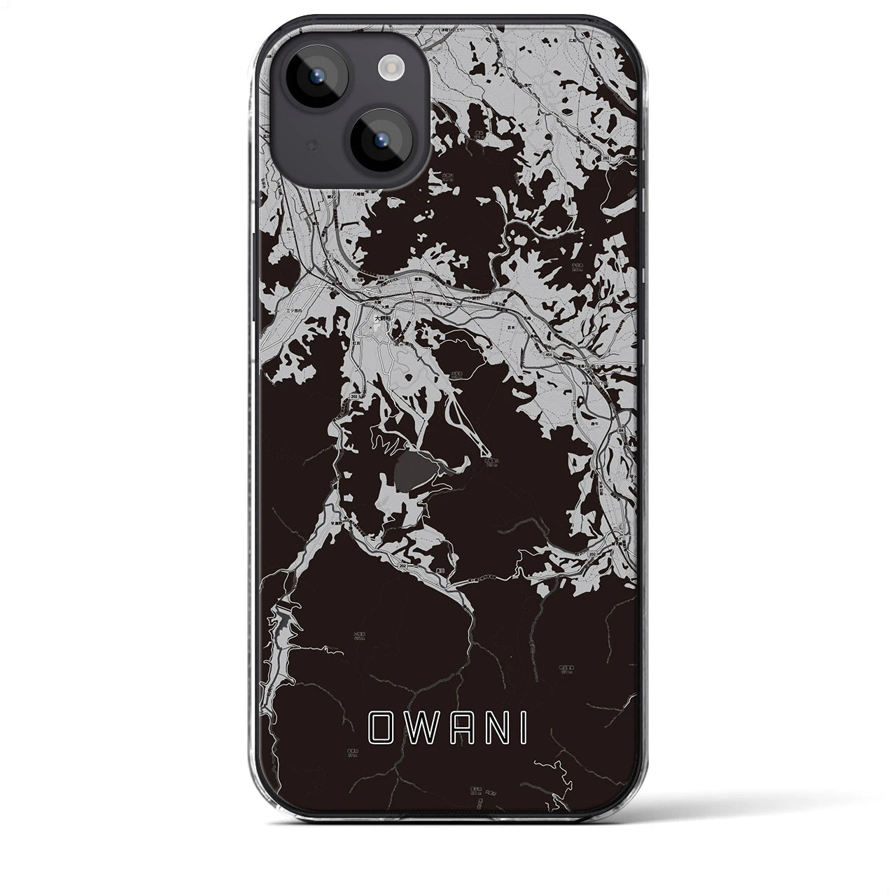 【大鰐(青森県)】地図柄iPhoneケース(クリアタイプ)